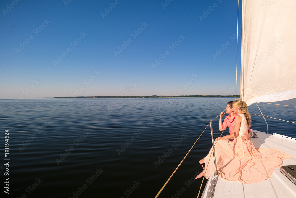 Couple on the yacht