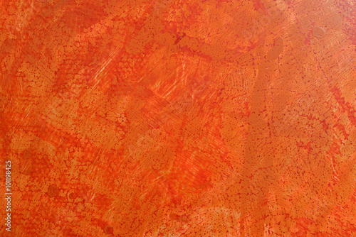 Painted wall old paint with cracks background texture red orange oil
