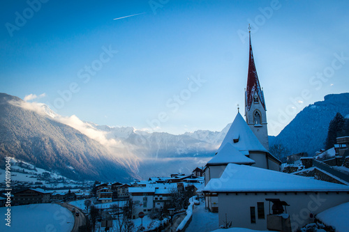 Hippach im Skigebiet Mayrhofen im Zillertal Österreich