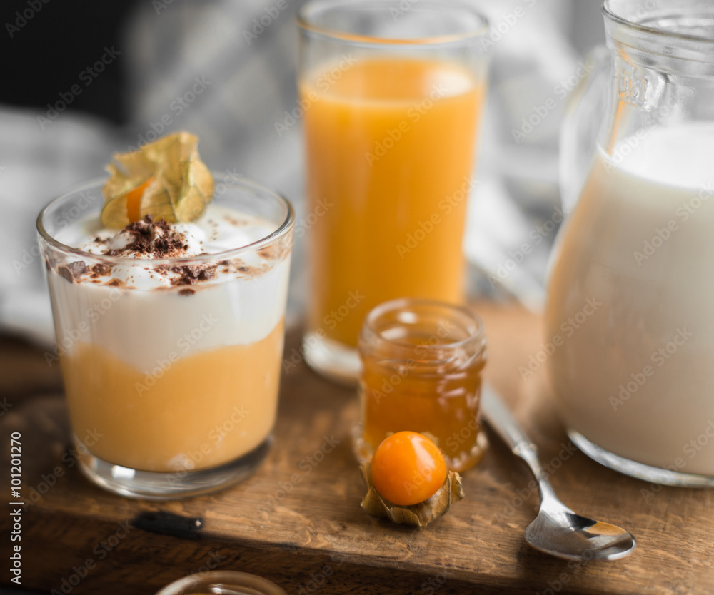 white-orange sweet breakfast white-orange sweet breakfast