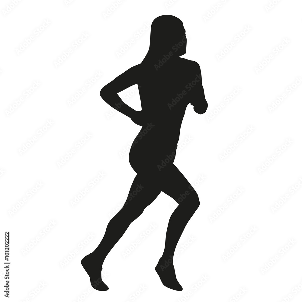 Pole vault silhouette. Running man Pole vault silhouette. Running man