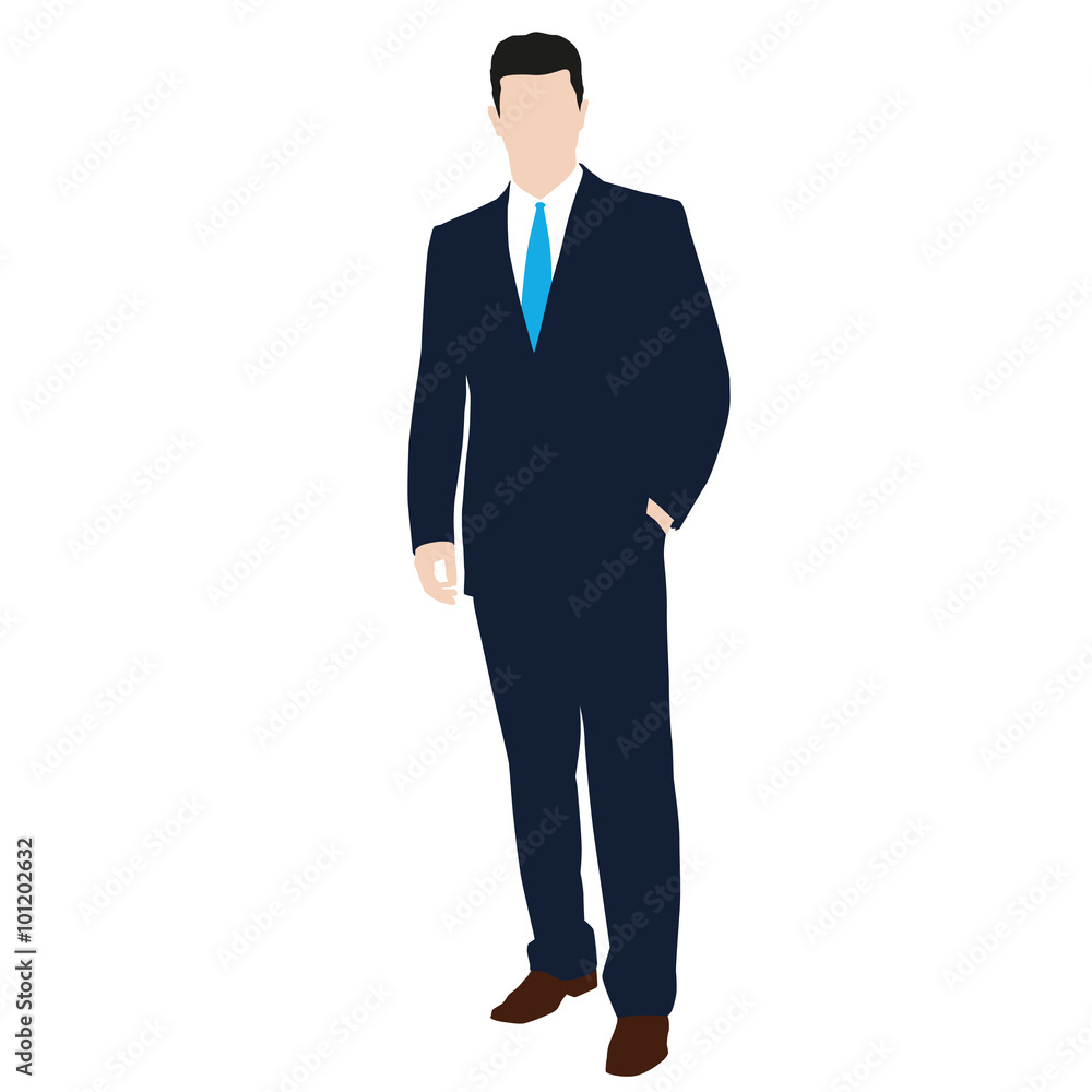 Businessman isolated vector illustration. Lawyer, manager, accou