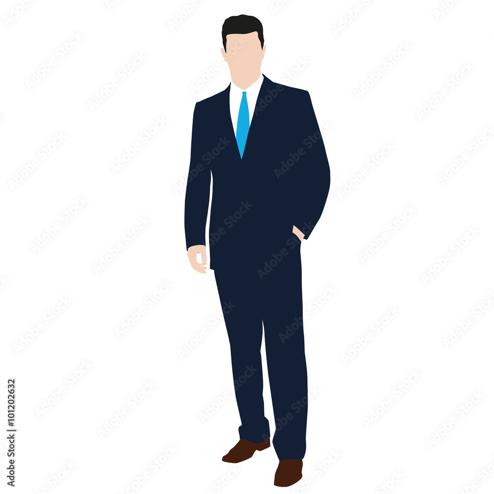 Businessman isolated vector illustration. Lawyer, manager, accou Businessman isolated vector illustration. Lawyer, manager, accou