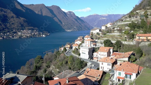 The village of Pognana Lario on the Como Lake in Lombardy  Italy
