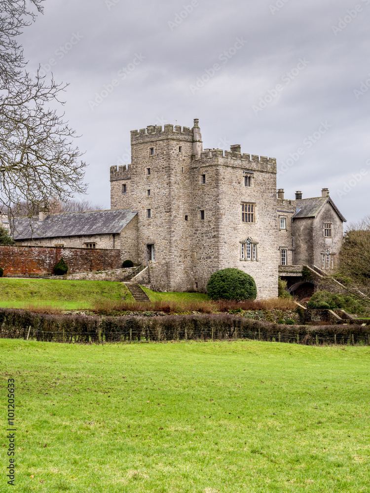 Sizergh, Kendal, Cumbria, UK, January 25th 2016. Sizergh Castle in Winter