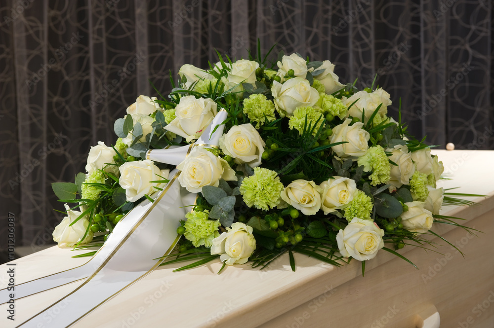 Coffin in morgue Coffin in morgue