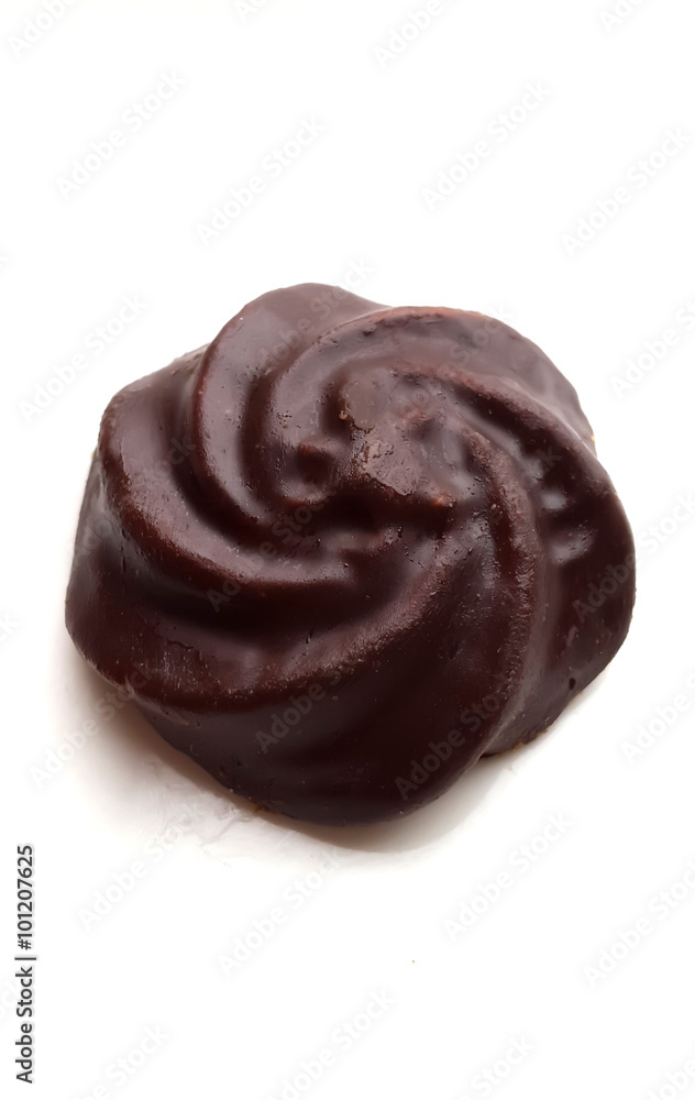 Chocolate round cookie isolated Chocolate round cookie isolated