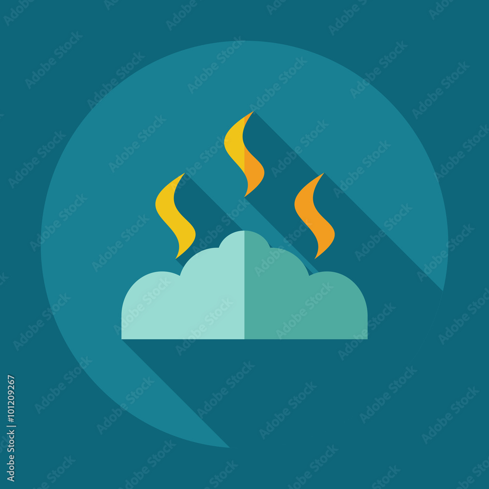 Flat modern design with shadow icons coals