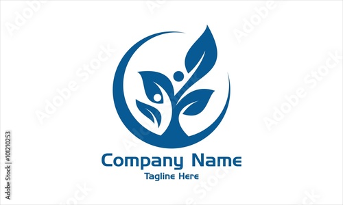 Blue Life Healthy Logo Vector