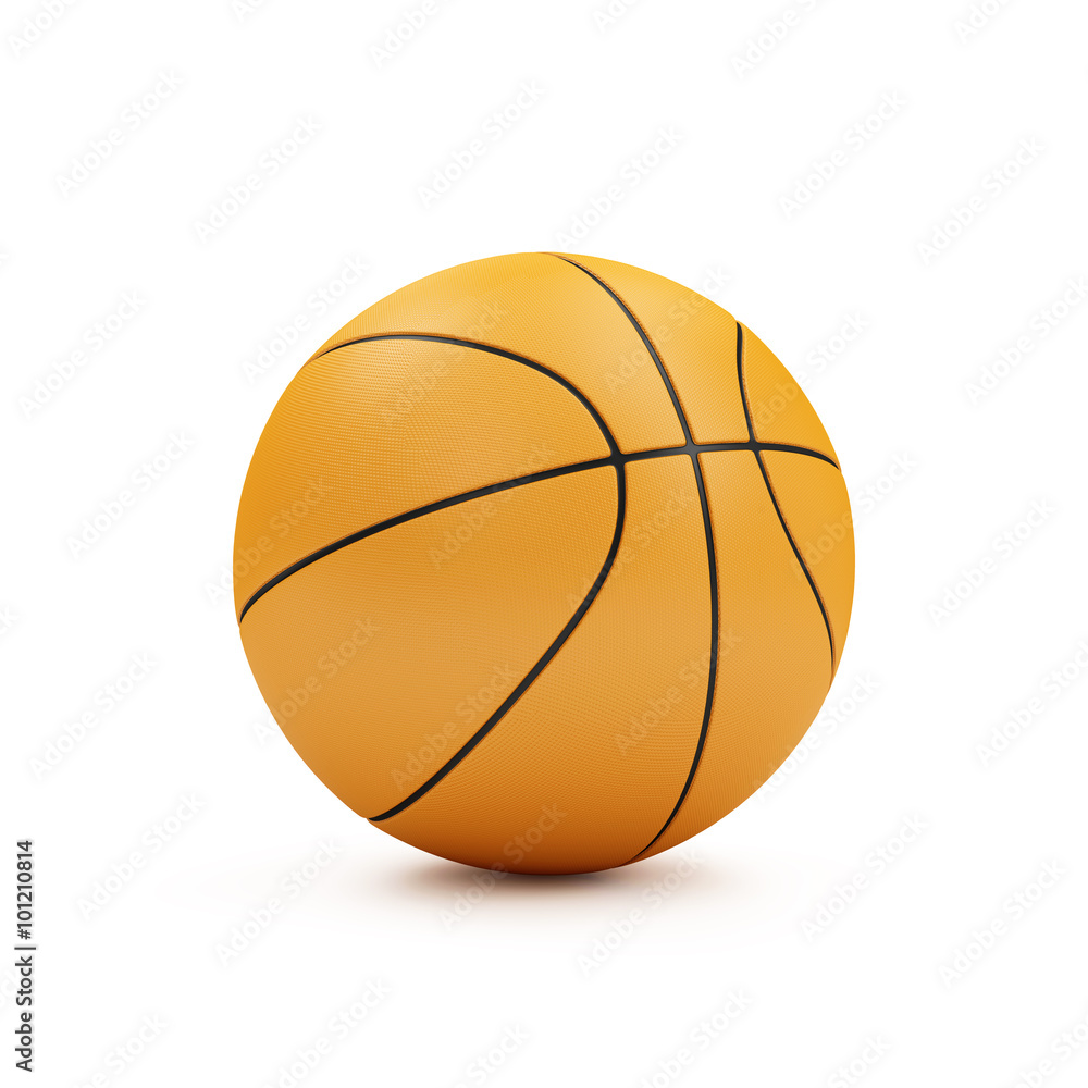 Orange Basketball ball Isolated on white background. Sport and Recreation Concept