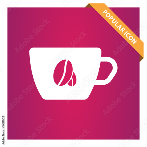 Coffee cup icon for web and mobile