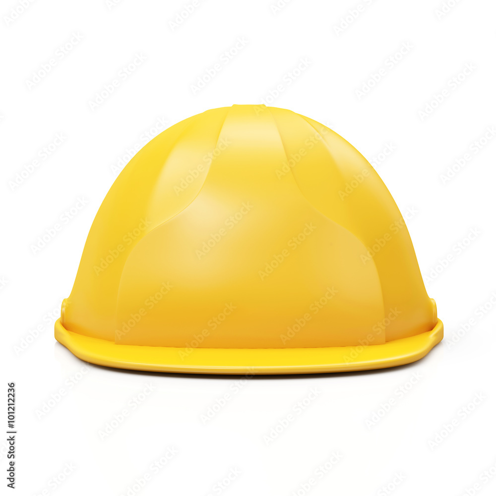 Yellow Construction Safety Helmet isolated on white background Yellow Construction Safety Helmet isolated on white background