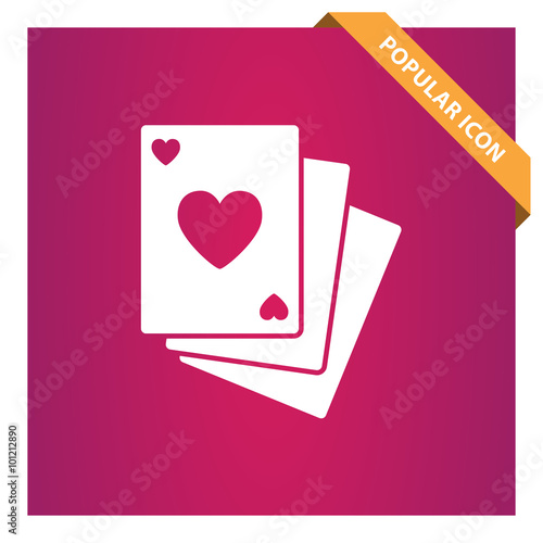 Poker cards sign icon