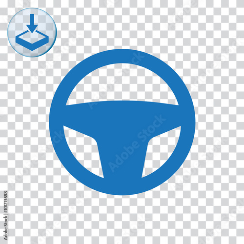 Steering wheel sign icon