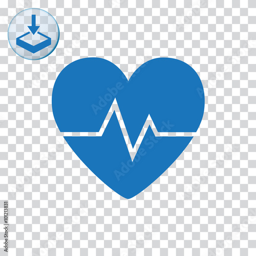 Heart with cardiogram sign ...