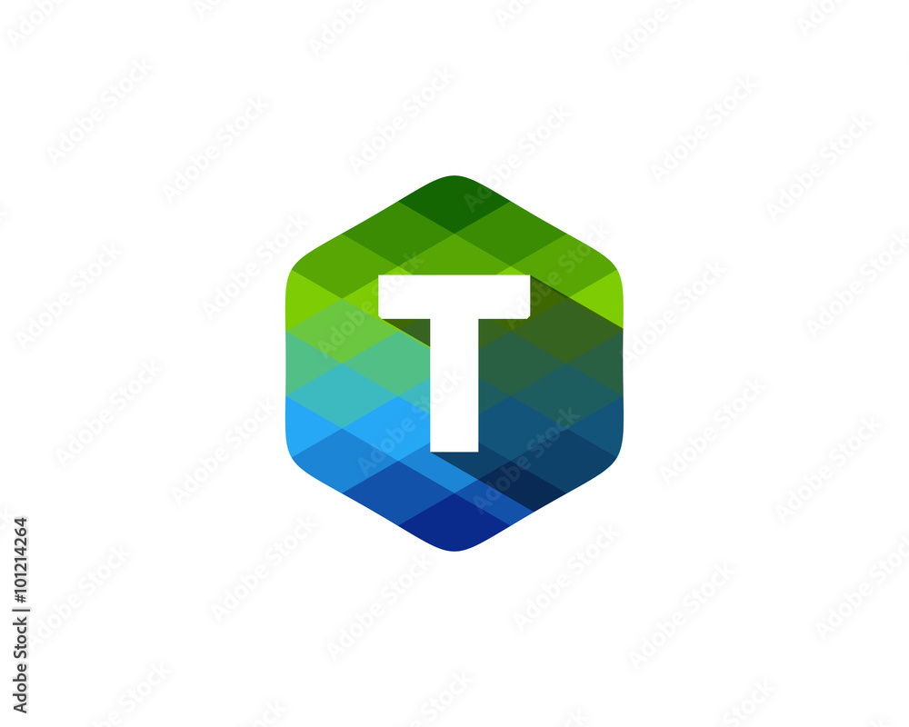 T Letter Color Pixel Shadow Logo Design Element T Letter Color Pixel Shadow Logo Design Element