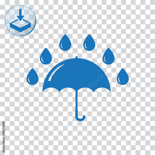 Umbrella rain sign icon.