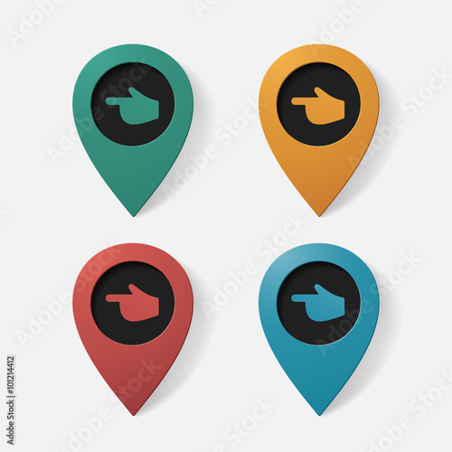 Free Download Realistic color pointer: finger to the left - GFXLoad