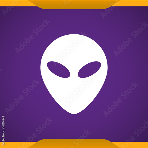 Alien head icon for web and mobile