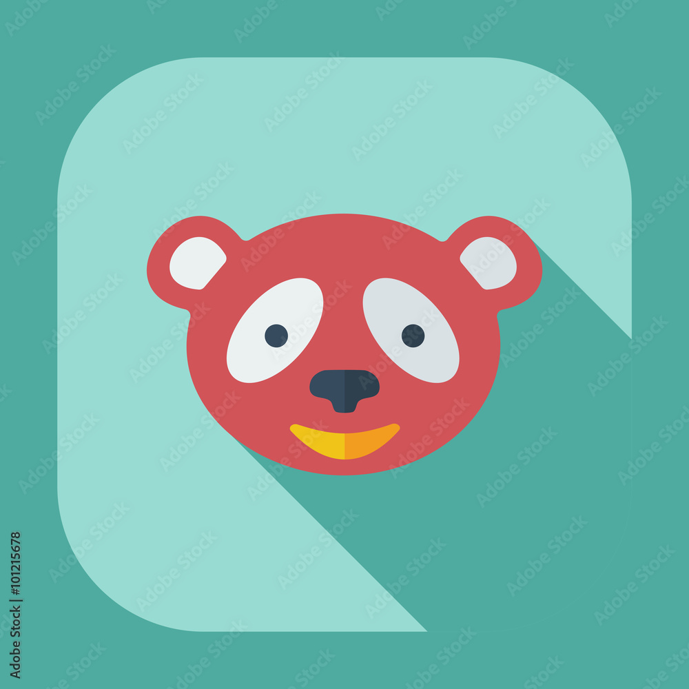 Flat modern design with shadow icons pandas Flat modern design with shadow icons pandas