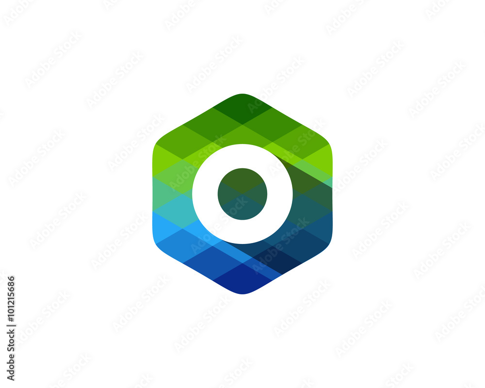 O Letter Color Pixel Shadow Logo Design Element O Letter Color Pixel Shadow Logo Design Element