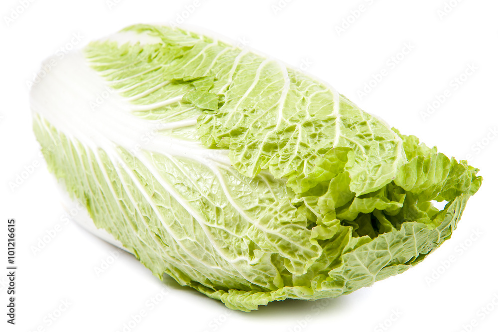 Chinese cabbage on a white background. Chinese cabbage on a white background.