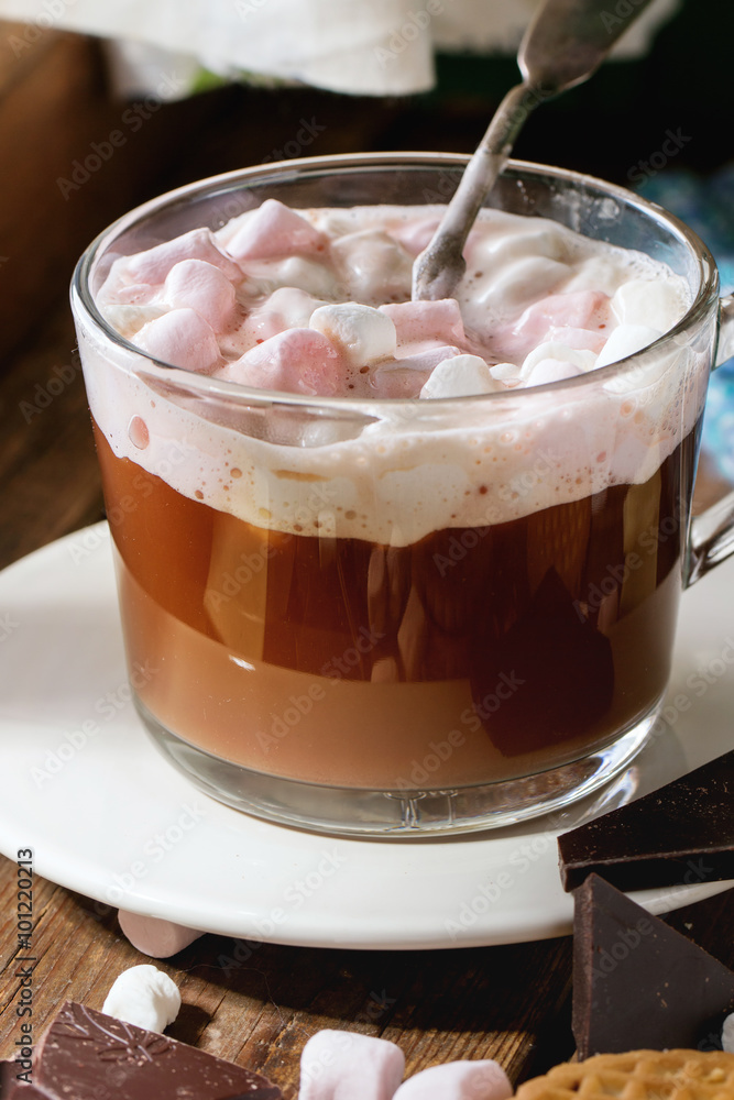 Hot chocolate with marshmallows Hot chocolate with marshmallows