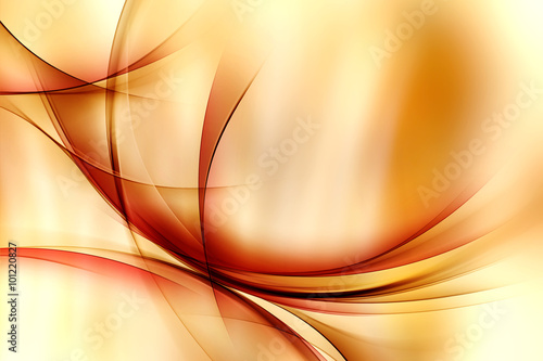 Gold Red Waves Abstract Design Modern Background