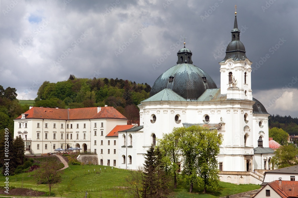 Pilgrimage Church and monastery in Krtiny village