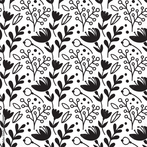 Vector seamless vintage pattern with flower. Can be used for desktop wallpaper or frame for a wall hanging or poster for pattern fills  surface textures  web page backgrounds  textile and more.