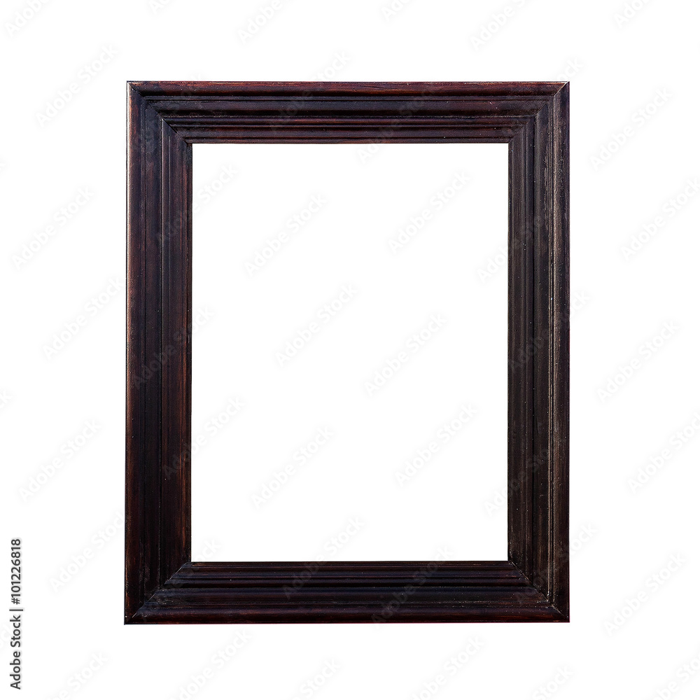 A brown picture frame, isolated with clipping path. A brown picture frame, isolated with clipping path.