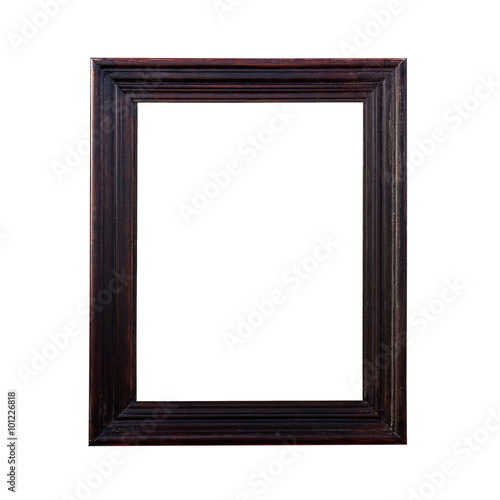 A brown picture frame, isolated with clipping path.
