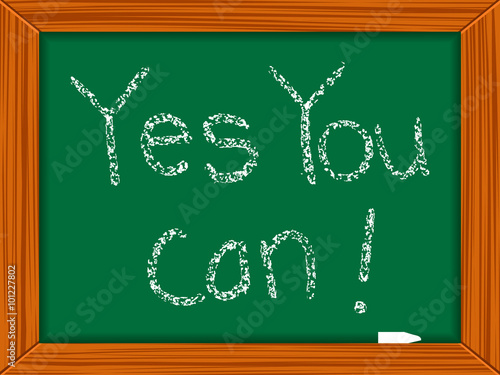 yes you can written on chalkboard