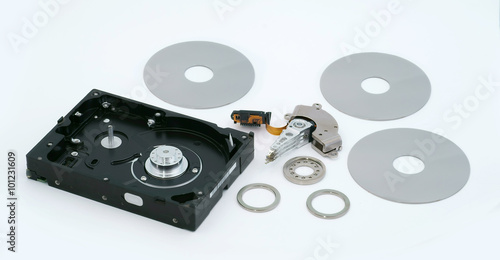 Hard disk drive unassembled