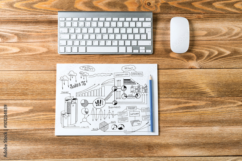 Business workplace with stuff Business workplace with stuff