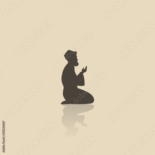 Muslim praying symbol 