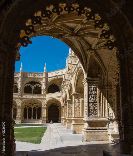 Cloister of Jeronomos monastery. Lisbon