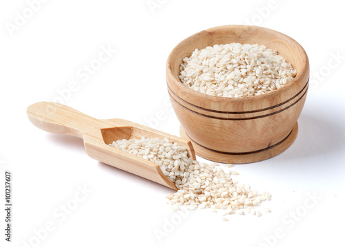 Seeds sesame isolated on white