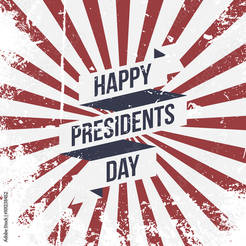 Happy Presidents Day vector Ribbon and Text