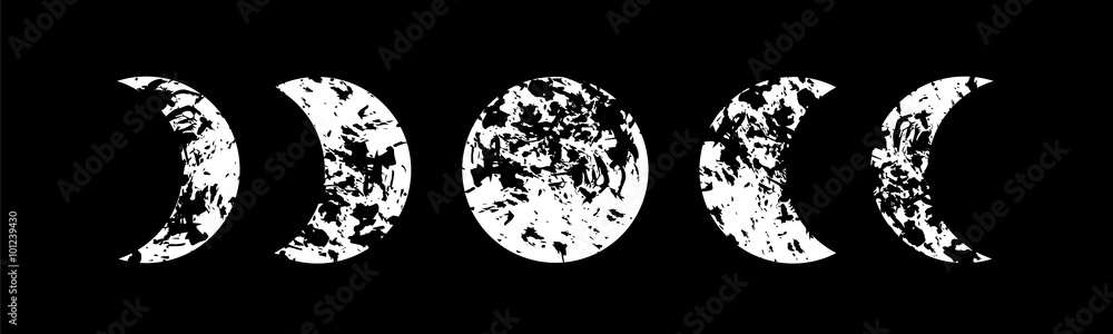 Obraz premium Moon phases circle