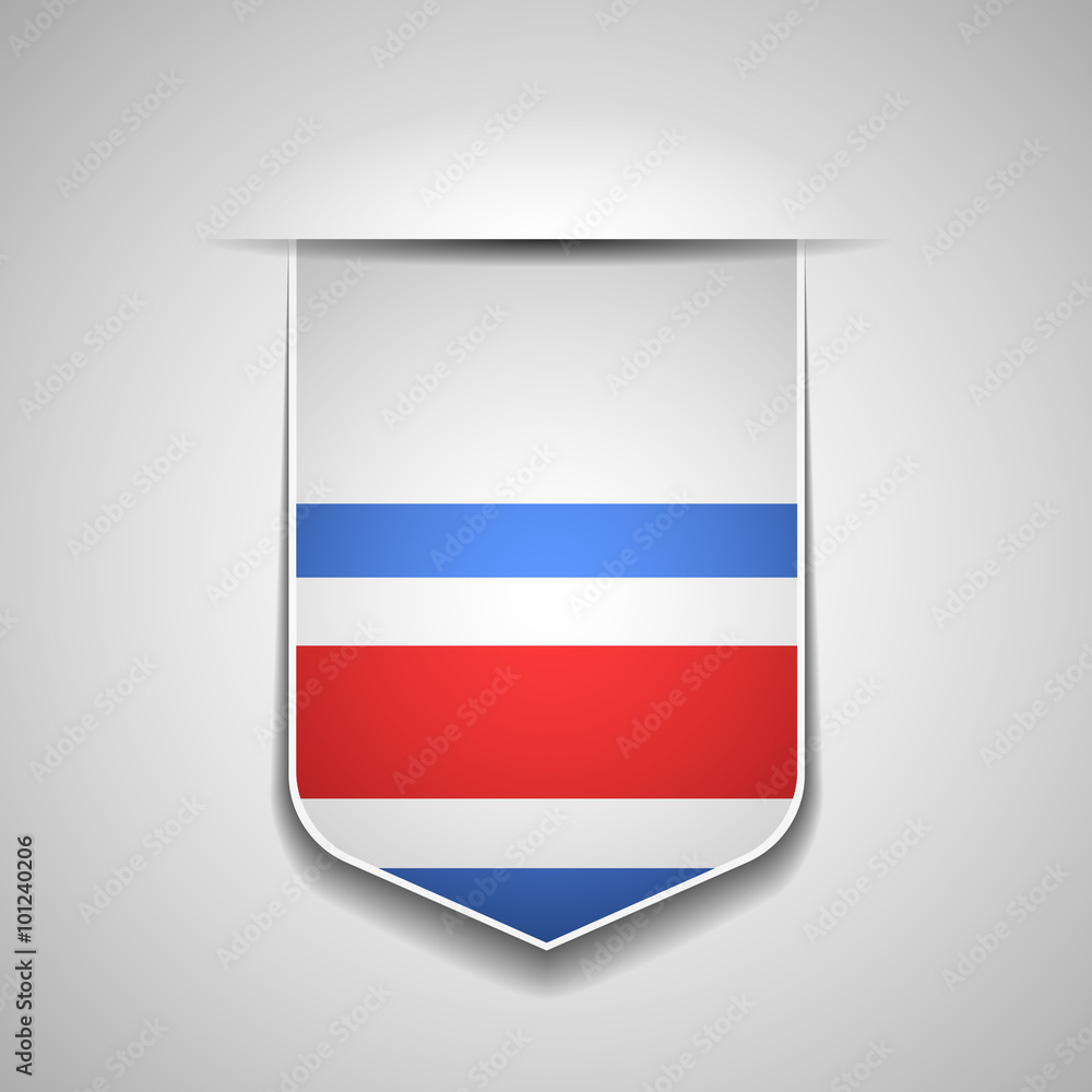 Costa Rica shield flag Costa Rica shield flag
