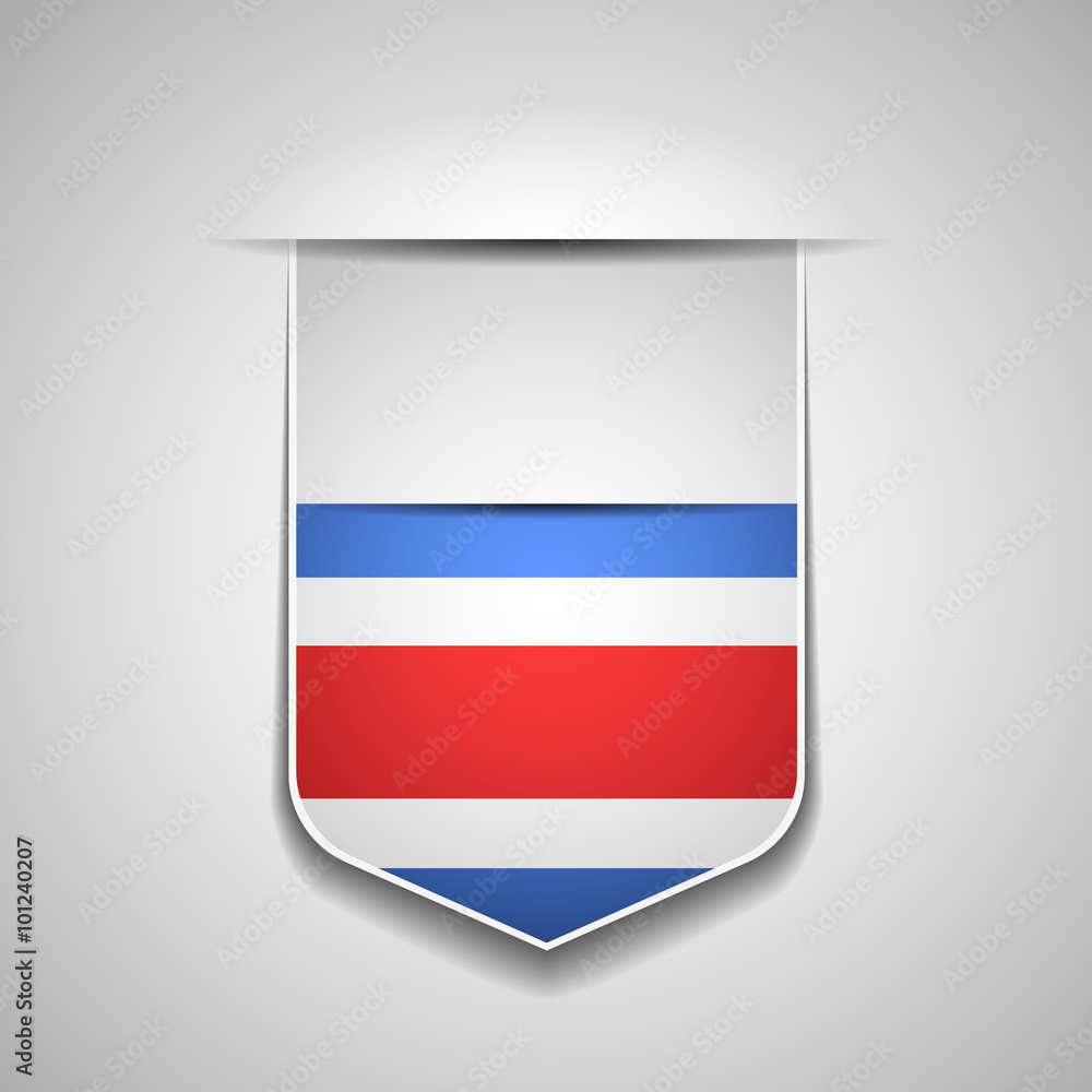 Costa Rica shield flag Costa Rica shield flag