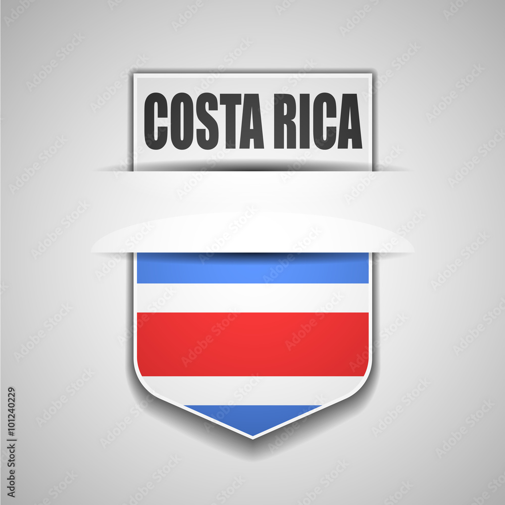 Costa Rica shield flag Costa Rica shield flag