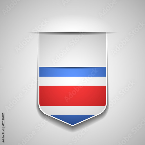 Costa Rica shield flag Free Download Costa Rica shield flag - GFXLoad
