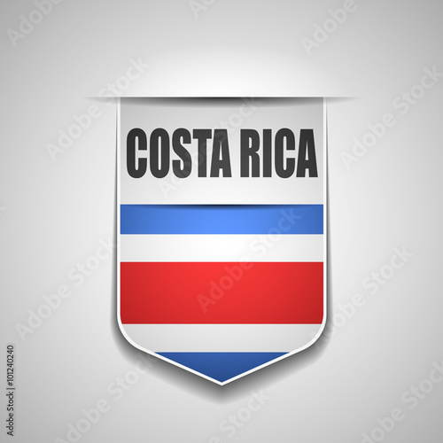 Free Download Costa Rica shield flag - GFXLoad