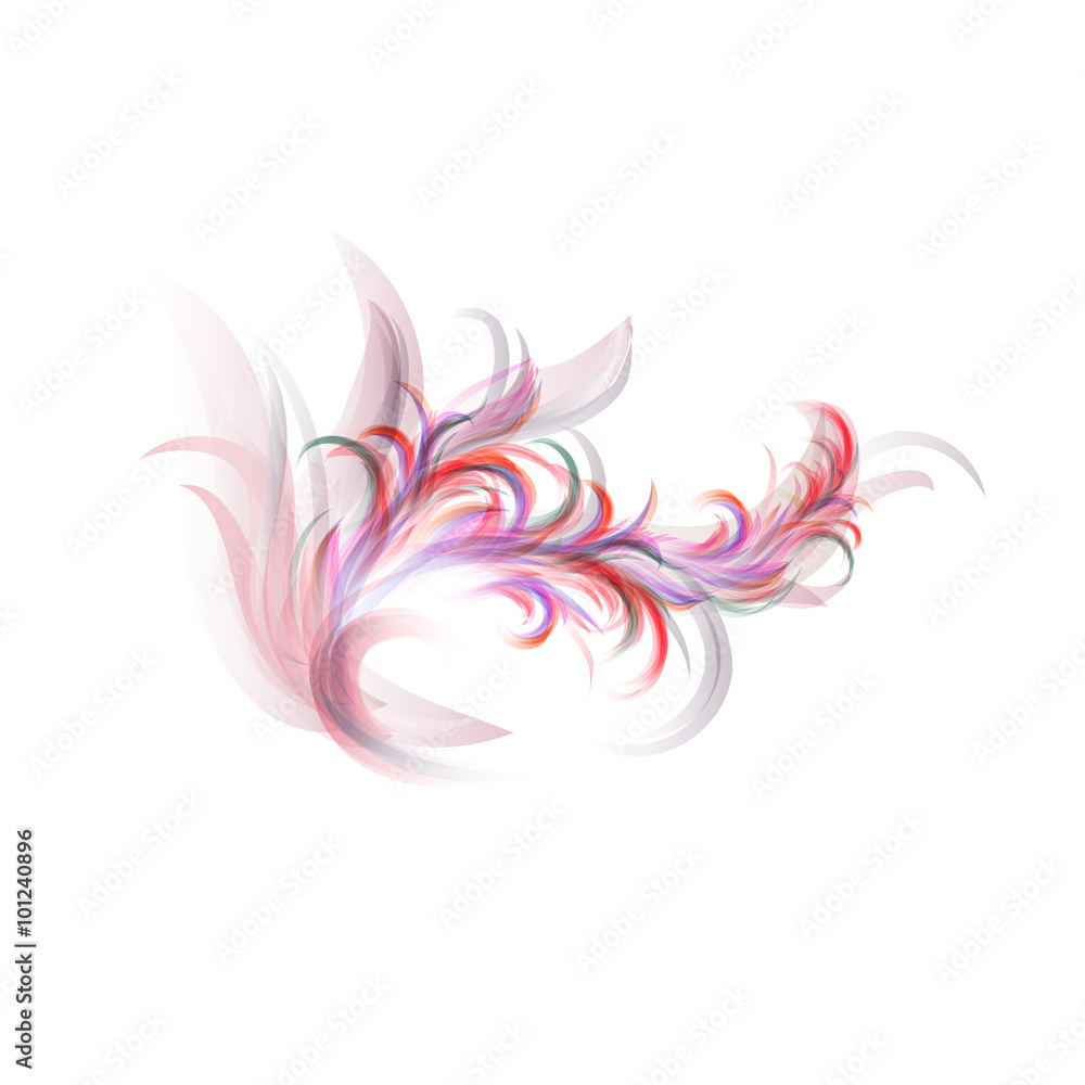 Abstract background with flower and design elements,on a white background