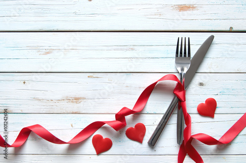 Valentines day meal background