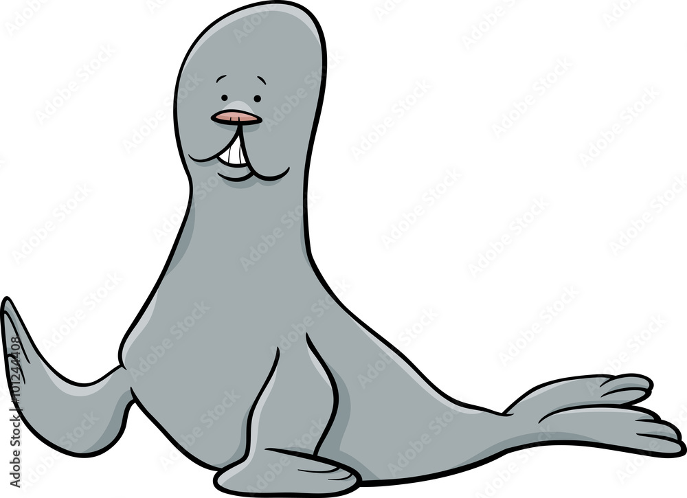 Obraz premium seal animal cartoon illustration