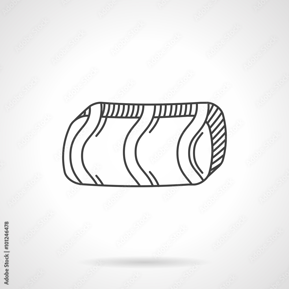 Caramel bar flat line vector icon Caramel bar flat line vector icon