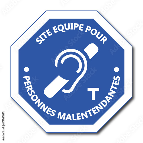 Logo site équipé pour personnes malentendantes.